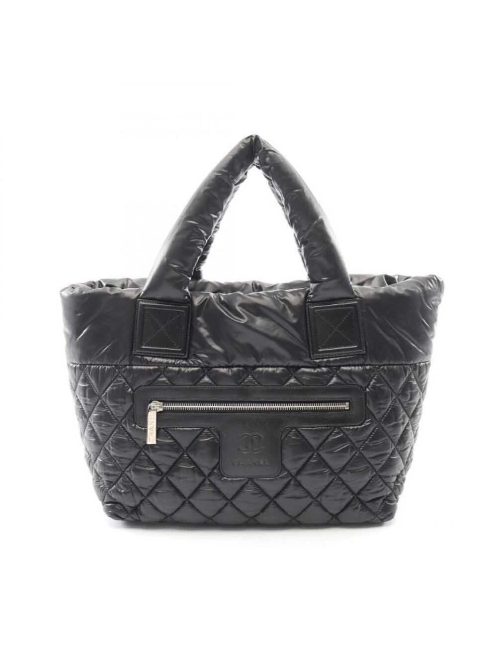 Chanel Tote Coco Cocoon Small Reversible Black Nylon Leather